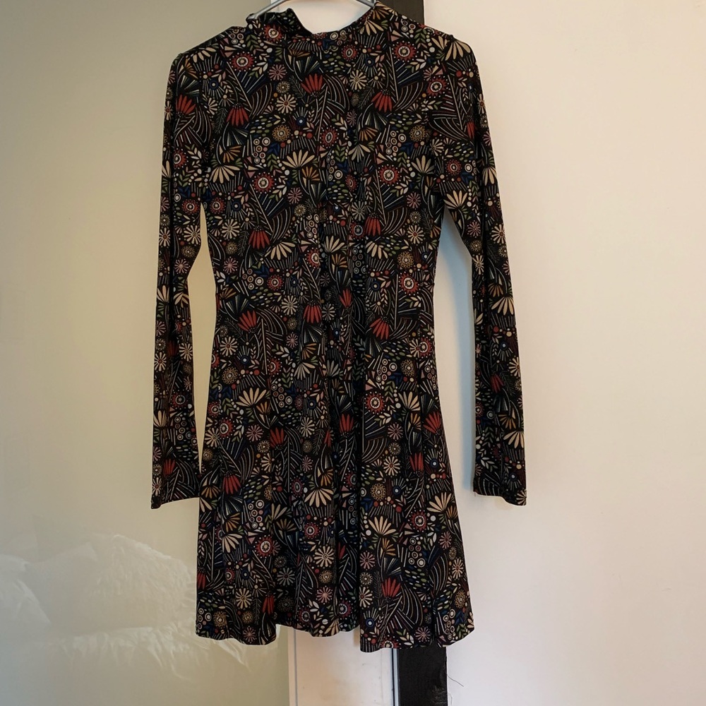 Anthropologie (Paper Crane) floral dress.